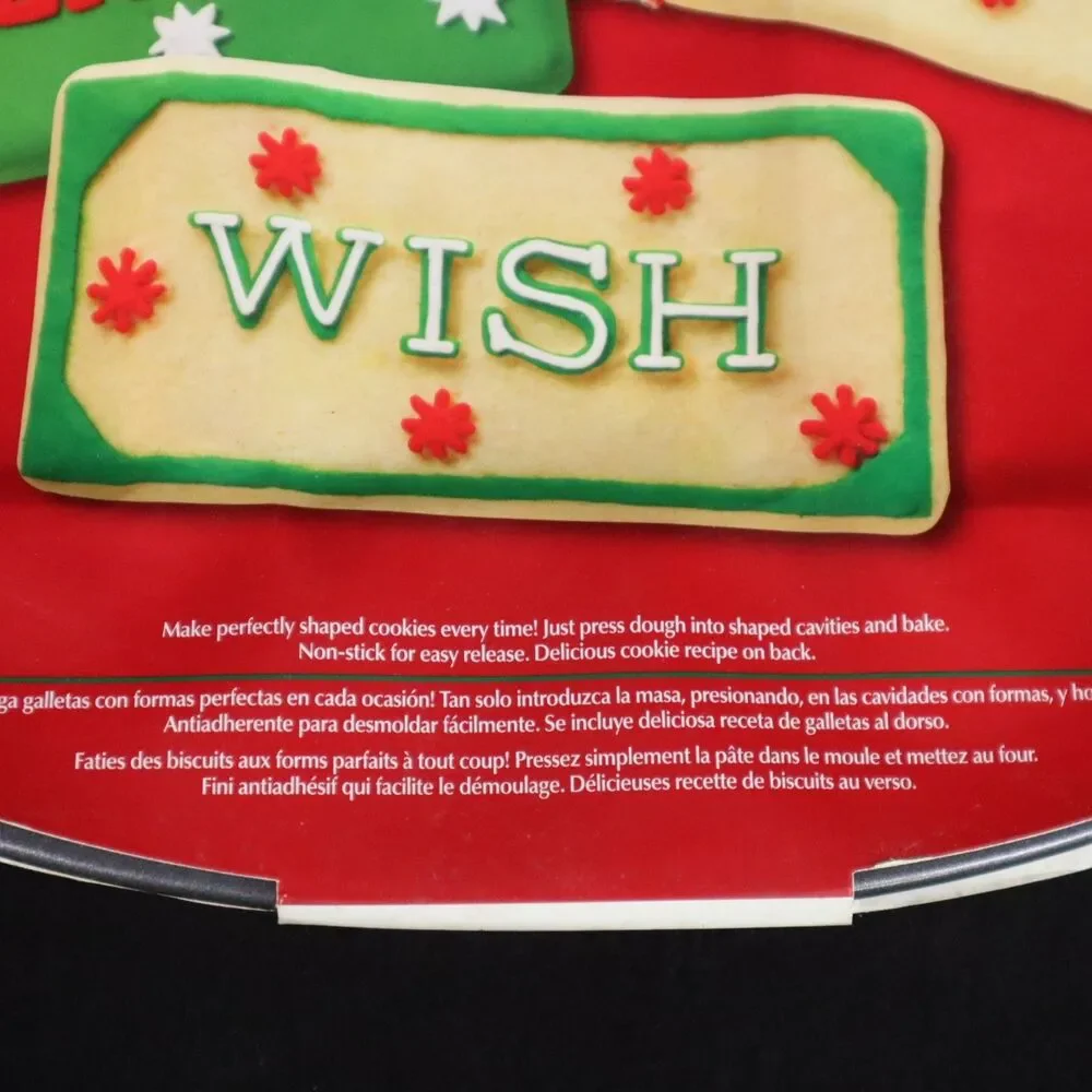 Wilton Cookie Bars Pan Set of 2 pans NEW 6 sections each Holiday Word